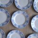 9 assiettes à dessert Dux Boch bleues, 1960