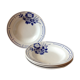 4 blue hollow plates Badonviller