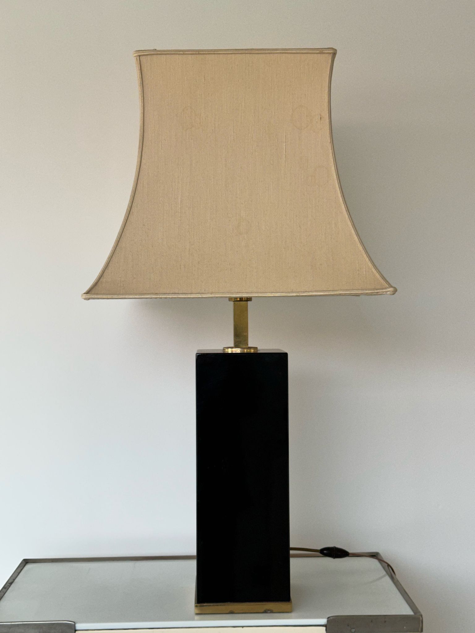 Large designer lamp to table of the 70s