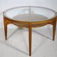 Mid-Century Coffee Table Walnut and Glass by Wilhelm Renz, 1960s