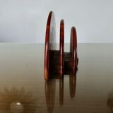 Art deco letter holder in elm burl 1930