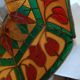 Vintage pendant light with multicoloured stained glass.