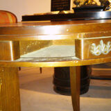 Jules Leleu pedestal mahogany and metal