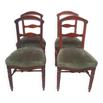 Serie de  quatre chaises  du dix-neuvieme sciecle
