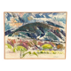 Original huile sur toile suédoise du milieu du siècle – « Paysage serein » par Sture Ekengren – Vintage et encadré