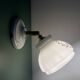 Vintage white opaline wall lamp with shade