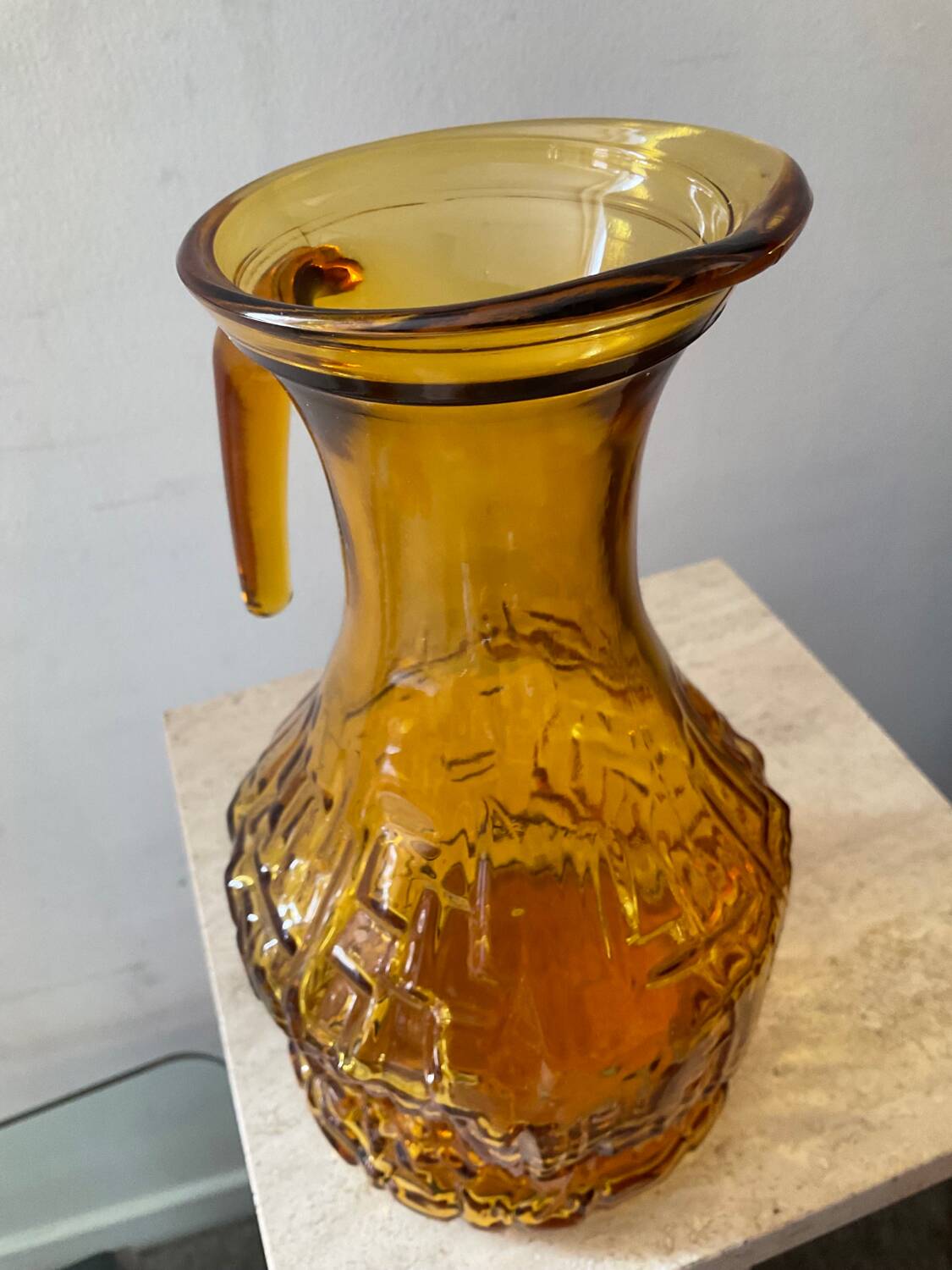 Series of 6 glasses and carafe from the 70s Italy