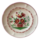 St Clement France plate, floral basket and rooster decoration