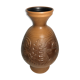 Old terracotta vase carved interior black vintage
