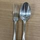 Set of 12 cutlery signed Christofle model Spatours in silver metal