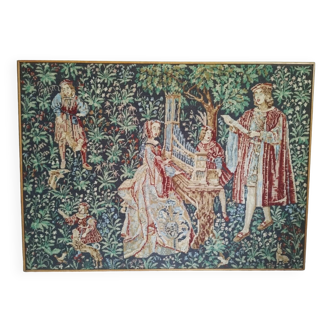 Grande tapisserie murale médiévale