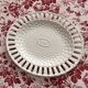 Dish in fine old earthenware, braided and openwork