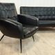 3-seater sofa and 2 vintage armchairs feet compass