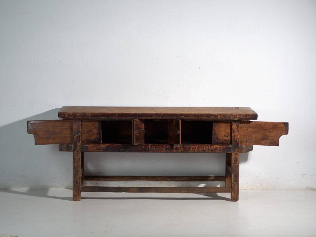 Old elm wood console – China, around 1900