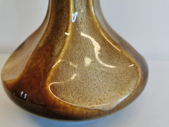 Wild lamp from Danish Søholm ceramics, in beautiful golden brown glaze. Danish Design