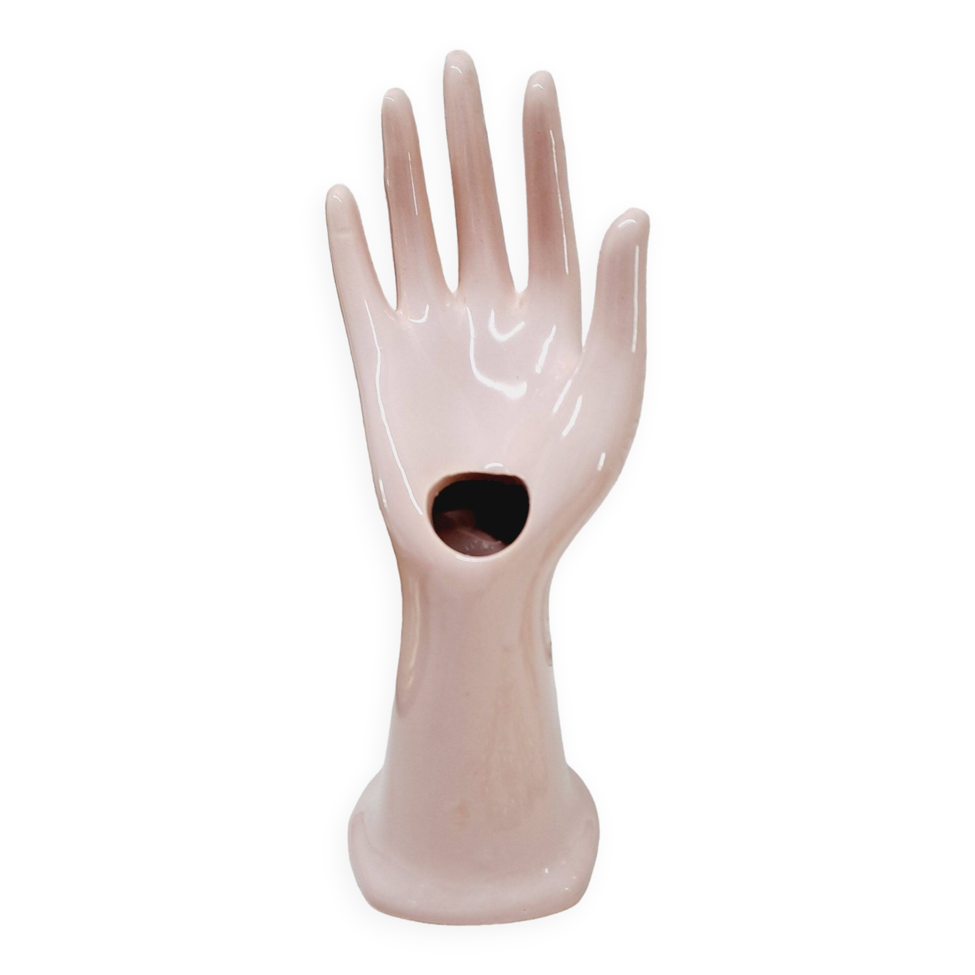 Powder pink hand ring size