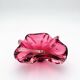 Murano Coupe Flavio Poli Sommerso Rubies & Original Pilon 17cm 1960