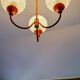 Suspension with 3 orange arms, mid-century, 1960s.