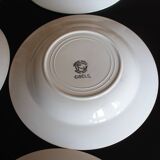 Set of 6 plates from the New Givors Earthenware Factory "Gisèle"