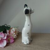 Statuette chien dalmatien romantique en céramique, chien décorati vintage des années 1970