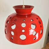 Ceramic hanging space age 70s, orange by Paul Badié