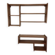 Suite of asymmetrical Scandinavian wall shelves 60s