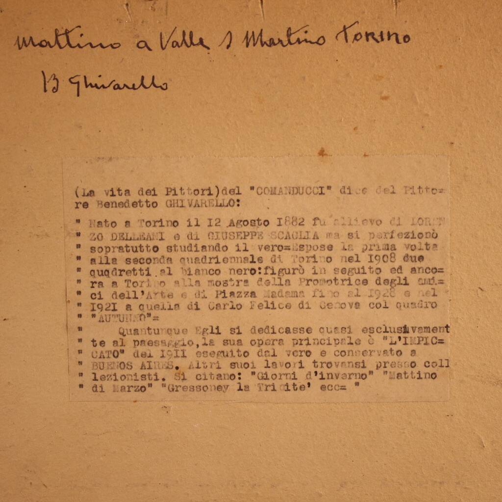 Signed Italian landscape painting from the 20th century