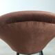 Fauteuil vintage velours marron