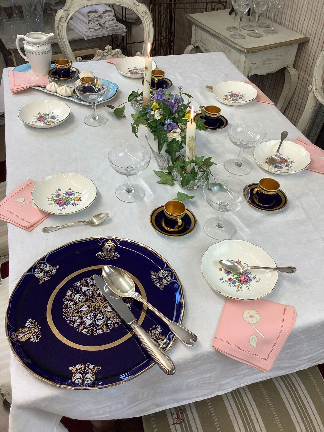 6 cups & saucers Tours porcelain