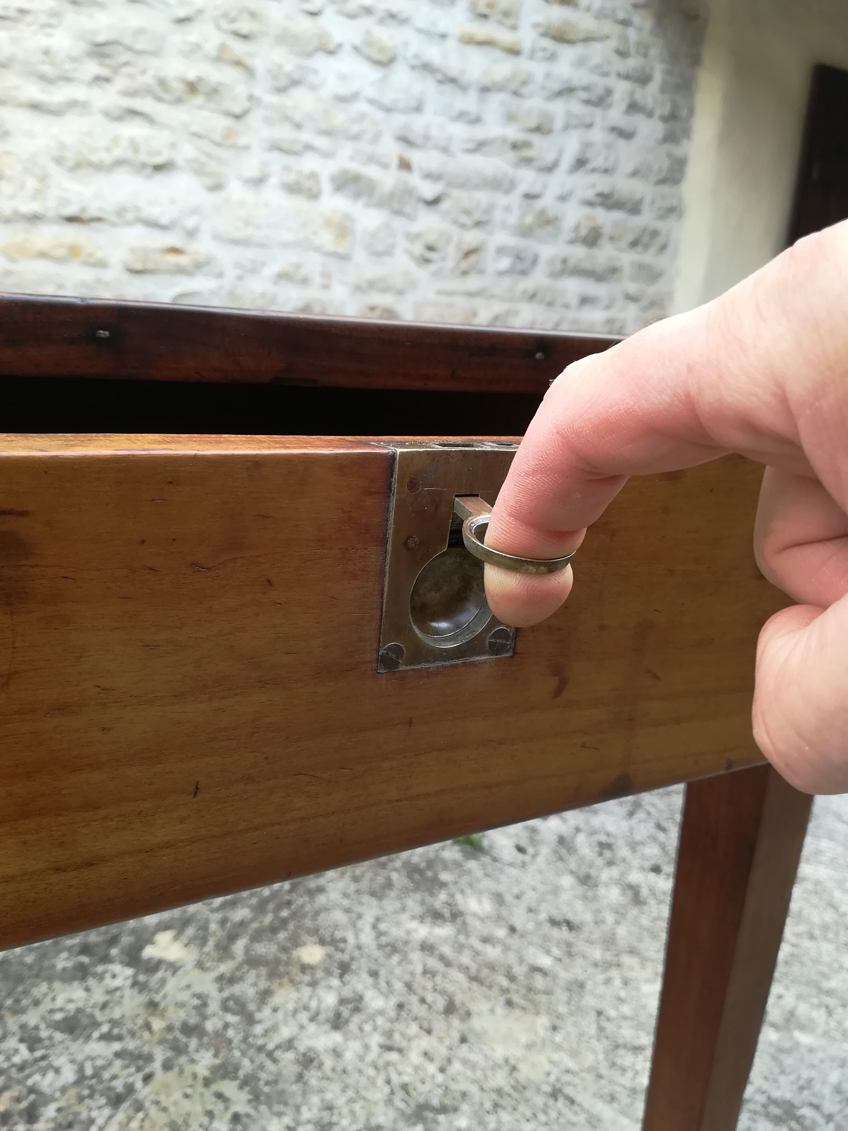 Farm table in solid cherry tree