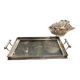 Silver metal tray