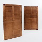 Large pair of 19th century gilded wood mirrors in bamboo and silk style