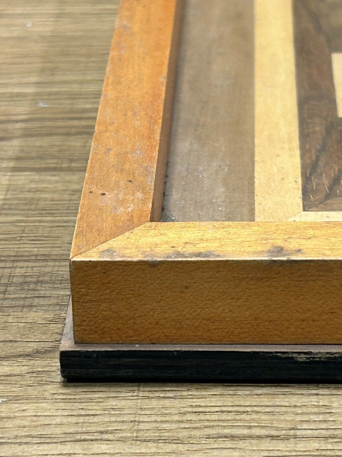 Wooden tray art deco marquetry