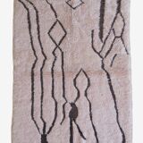 Pale Pink Berber Rug - 173 x 116 cm