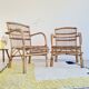 Paire de fauteuils anciens en rotin