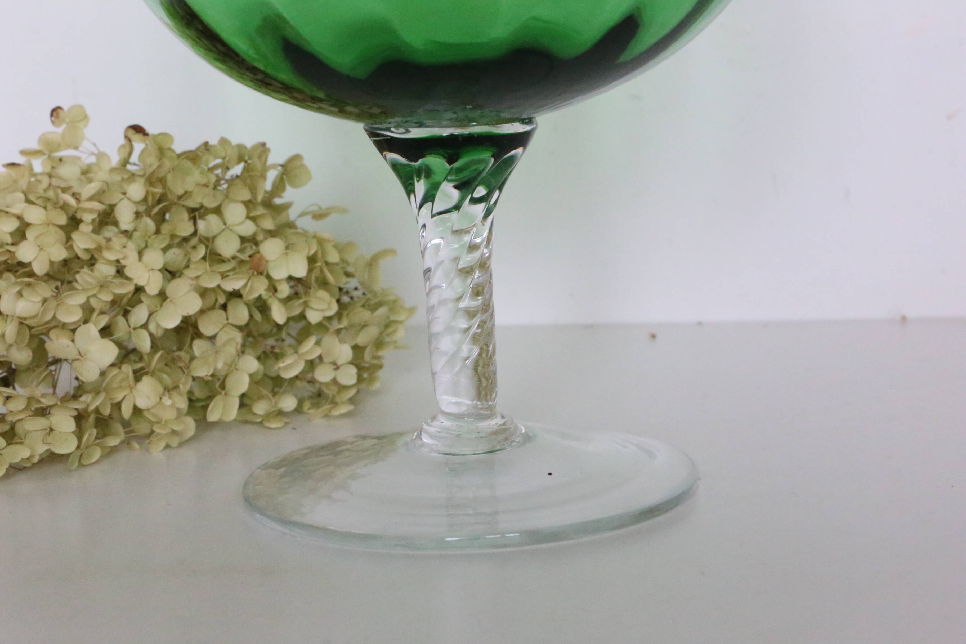 Vase en verre Empoli, vintage