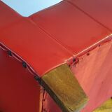 Armchair art deco skaï red