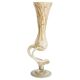 Vintage mid-century artistic vase, beige sand, Murano glass, Europe, 1970.
