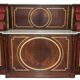 Monumental antique buffet in rosewood Regency with Italian marble.