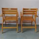 Paire de fauteuils de jardin pliants pieds compas Dejou