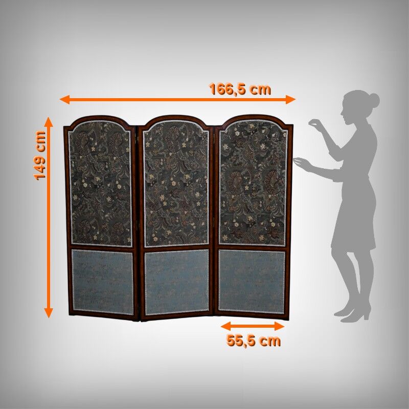 Fabric screen, mahogany and rosewood – 1900