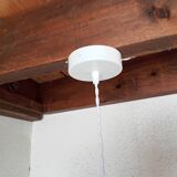 Vintage pink molded glass pendant light