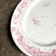 Plat ovale Creil & Montereau en terre de fer rose, service "Centaurée"