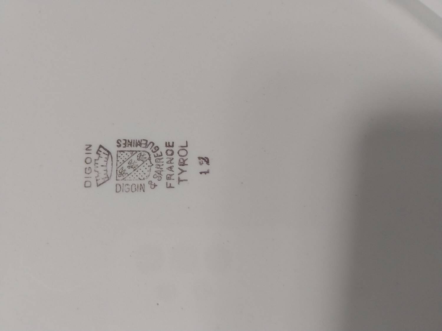 Plat de service Digoin Sarreguemines