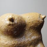 Small sculptural Venus in sandstone, bust of a woman, signed vintage, 90s
