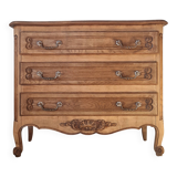 Antique commode with curved drawers - solid wood