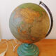 Luminous glass terestre globe, Perrina - Paris, 1940-50