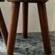 Pair of farmhouse stools in solid oak