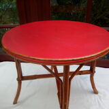 60s rattan coffee table