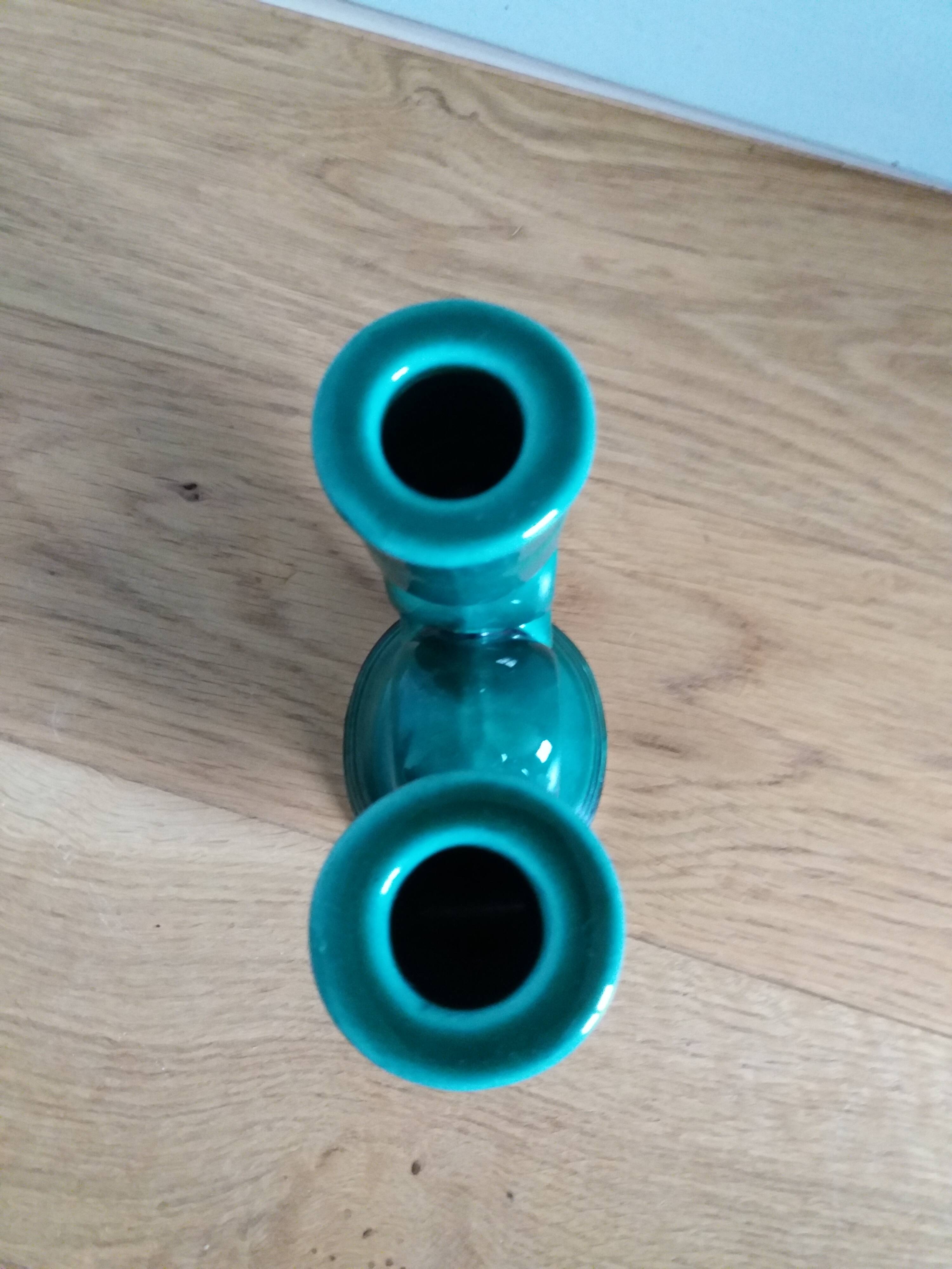 Vallauris candlestick in emerald green FPP slip